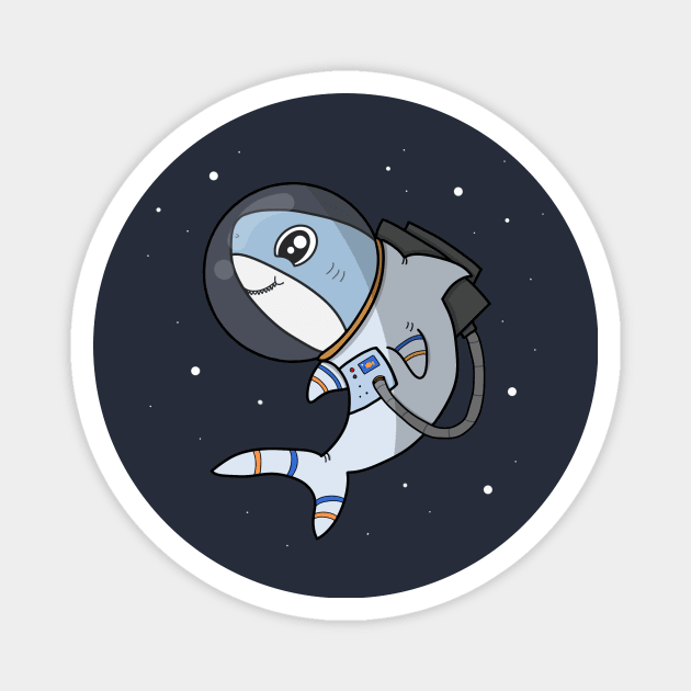 Cute Shark Astronaut Magnet by Christine_JN
